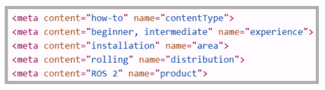 An example of metadata