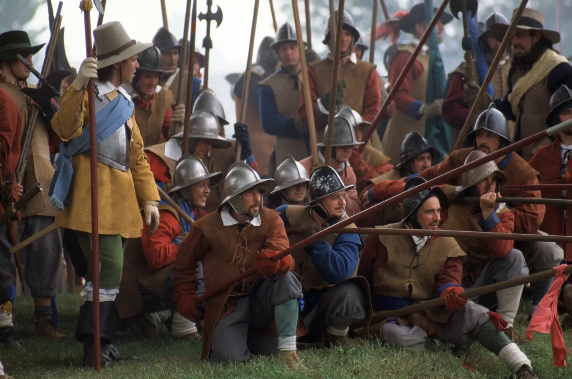 A group of English Civil War reenactors